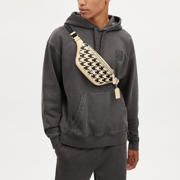 NWT Coach Outlet Warren Mini Belt Bag With Houndstooth Print - Picture 4 of 6